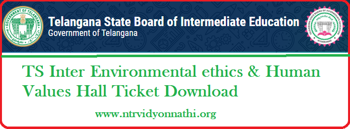 TS Inter Environmental ethics & Human values Hall ticket 