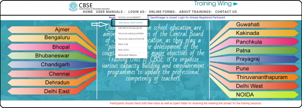 CBSE Training Portal Login Free Paid Teacher Training June Registraion