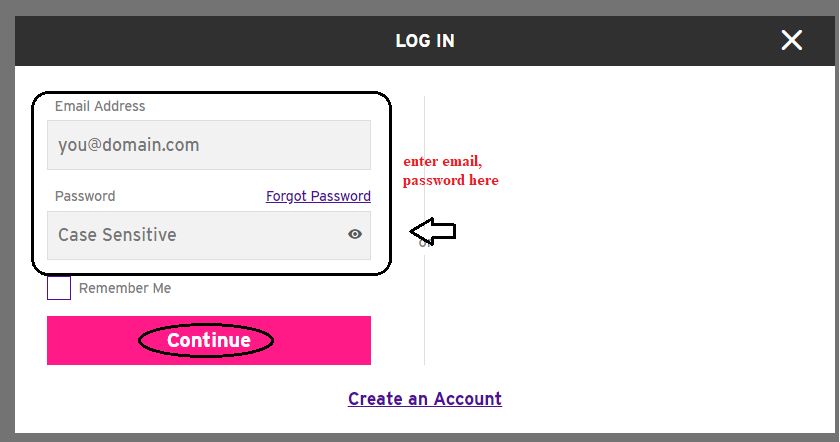 MyTacoBell Login page