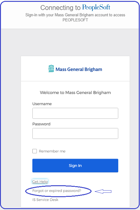 Mass General Brigham peoplesoft login forgot password