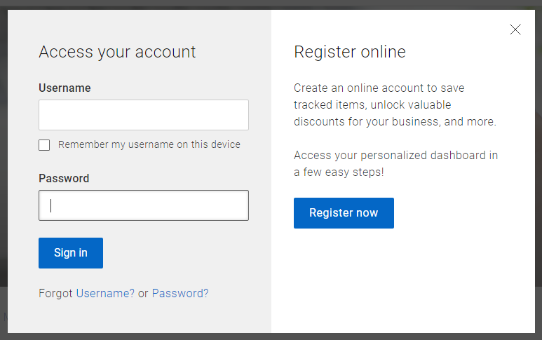 Access your account epost Login page