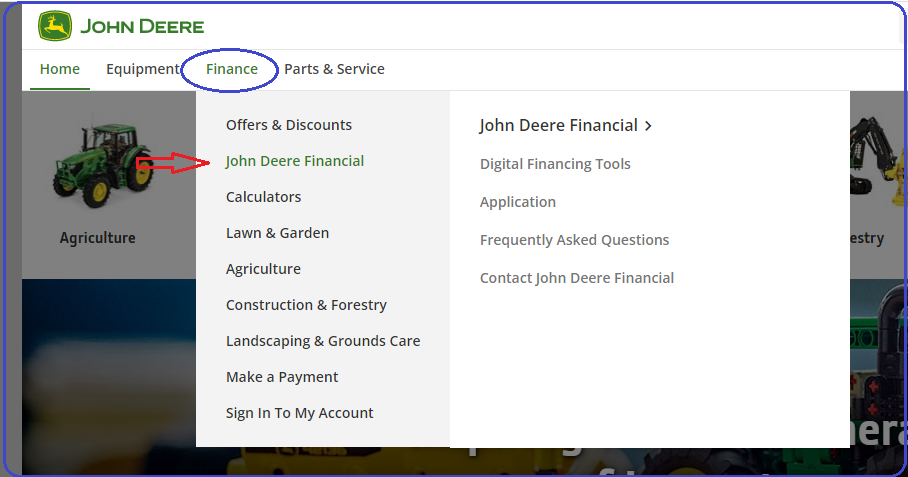 John Deegre financial Login page